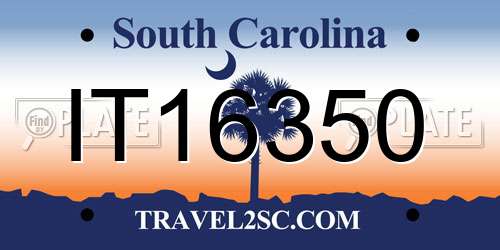 IT16350 South Carolina License Plate