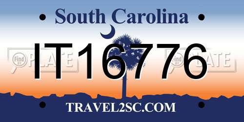 IT16776 South Carolina License Plate
