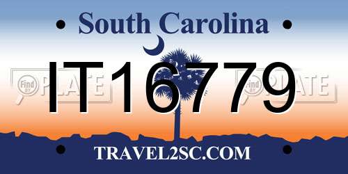 IT16779 South Carolina License Plate