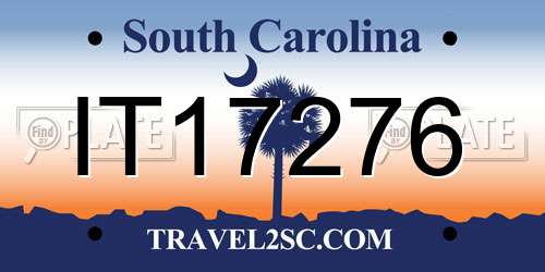 IT17276 South Carolina License Plate