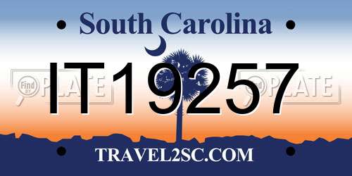 IT19257 South Carolina License Plate