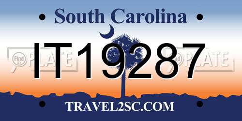 IT19287 South Carolina License Plate