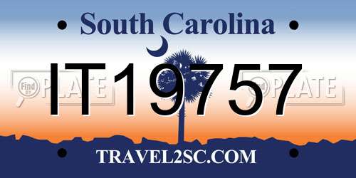IT19757 South Carolina License Plate