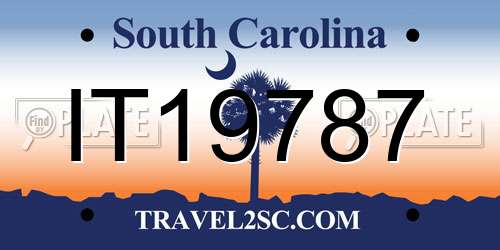 IT19787 South Carolina License Plate