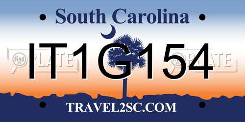 IT1G154 South Carolina License Plate