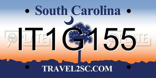 IT1G155 South Carolina License Plate