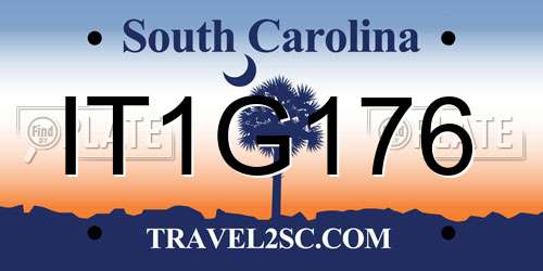 IT1G176 South Carolina License Plate