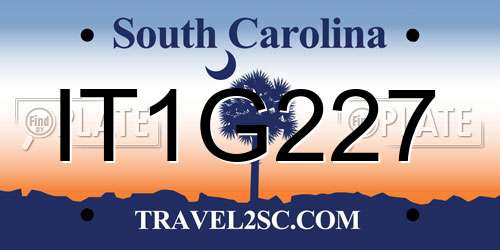 IT1G227 South Carolina License Plate
