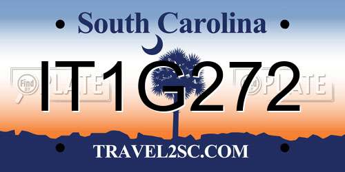 IT1G272 South Carolina License Plate