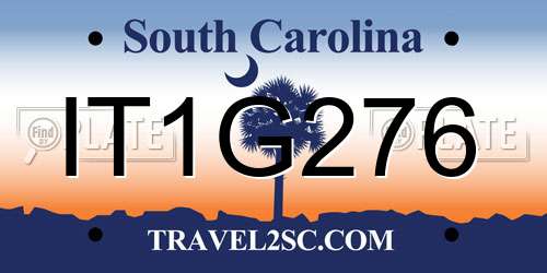 IT1G276 South Carolina License Plate