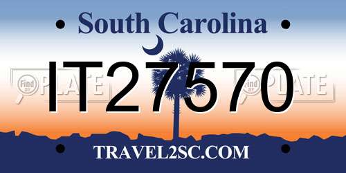 IT27570 South Carolina License Plate