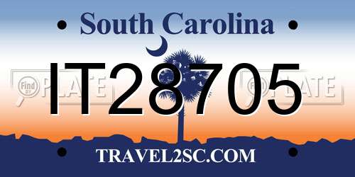 IT28705 South Carolina License Plate