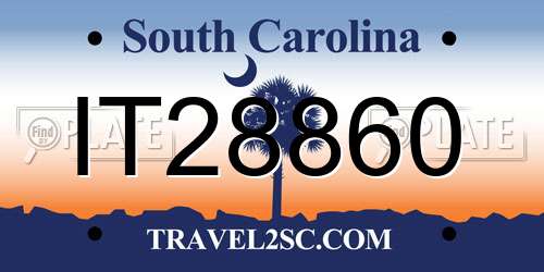 IT28860 South Carolina License Plate