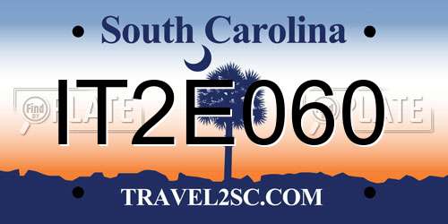 IT2E060 South Carolina License Plate