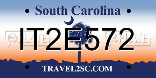 IT2E572 South Carolina License Plate