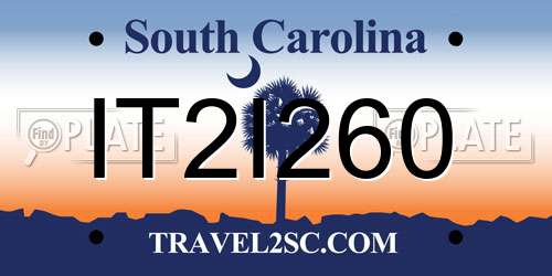 IT2I260 South Carolina License Plate