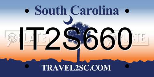 IT2S660 South Carolina License Plate