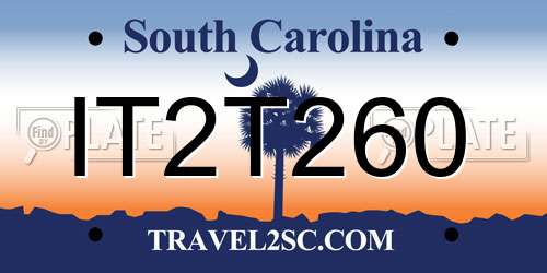 IT2T260 South Carolina License Plate