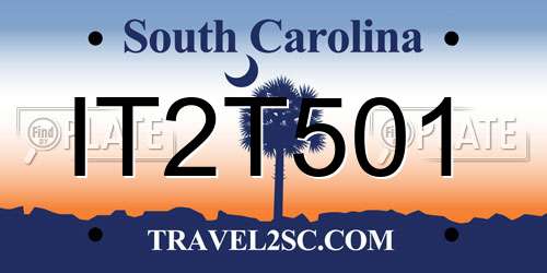 IT2T501 South Carolina License Plate