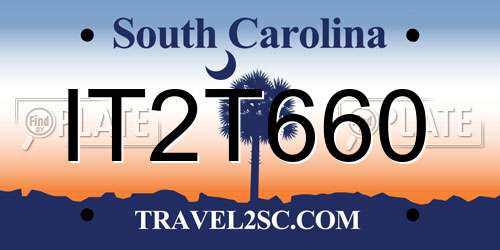 IT2T660 South Carolina License Plate