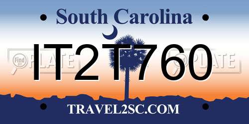 IT2T760 South Carolina License Plate