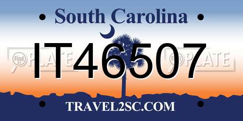 IT46507 South Carolina License Plate