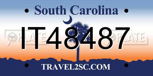IT48487 South Carolina License Plate