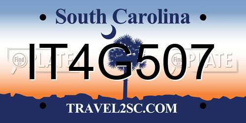 IT4G507 South Carolina License Plate