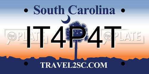 IT4P4T South Carolina License Plate