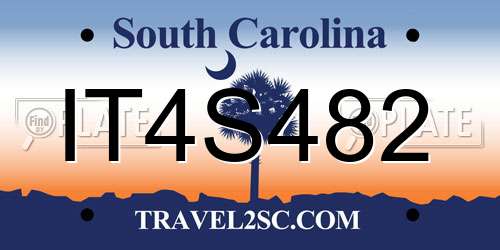 IT4S482 South Carolina License Plate
