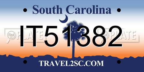 IT51382 South Carolina License Plate