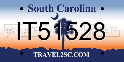 IT51528 South Carolina License Plate