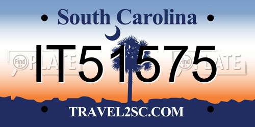 IT51575 South Carolina License Plate