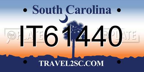 IT61440 South Carolina License Plate