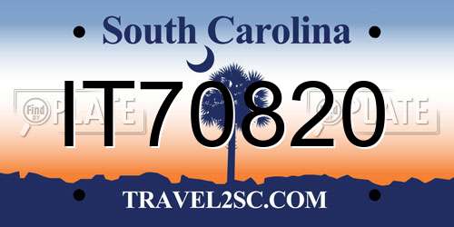 IT70820 South Carolina License Plate