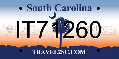 IT71260 South Carolina License Plate