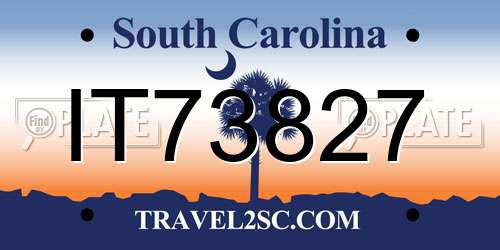 IT73827 South Carolina License Plate