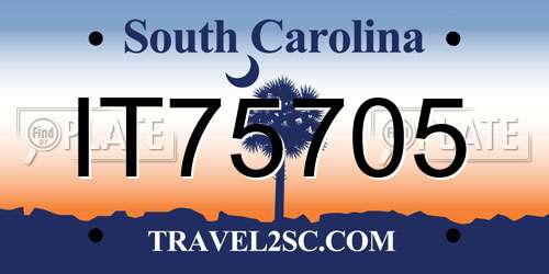 IT75705 South Carolina License Plate