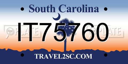 IT75760 South Carolina License Plate