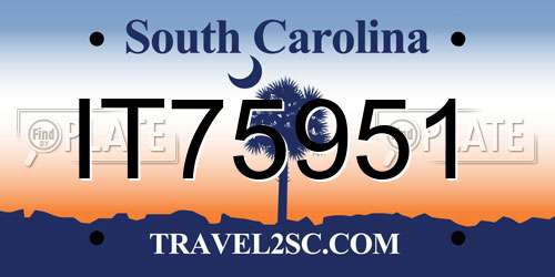 IT75951 South Carolina License Plate