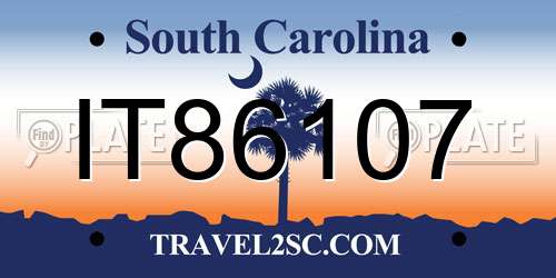IT86107 South Carolina License Plate