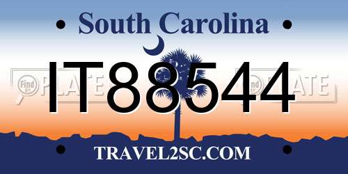 IT88544 South Carolina License Plate