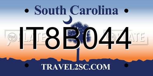IT8B044 South Carolina License Plate