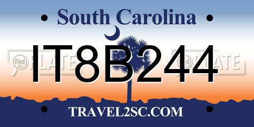 IT8B244 South Carolina License Plate