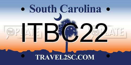 ITBC22 South Carolina License Plate
