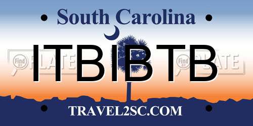 ITBIBTB South Carolina License Plate