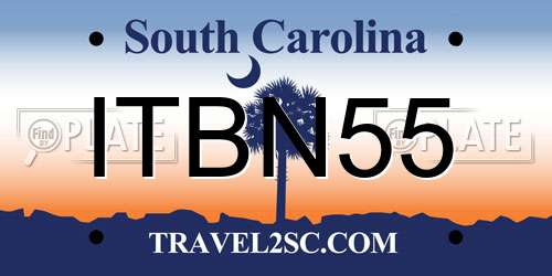 ITBN55 South Carolina License Plate