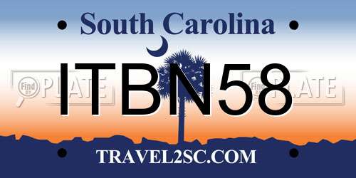 ITBN58 South Carolina License Plate