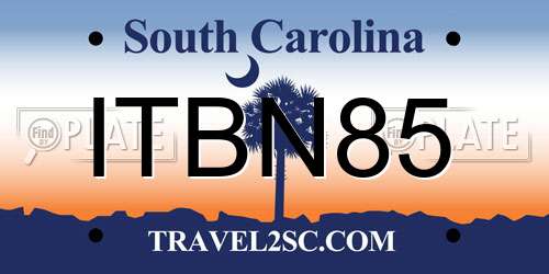 ITBN85 South Carolina License Plate