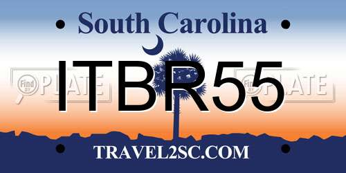 ITBR55 South Carolina License Plate